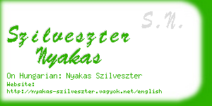 szilveszter nyakas business card